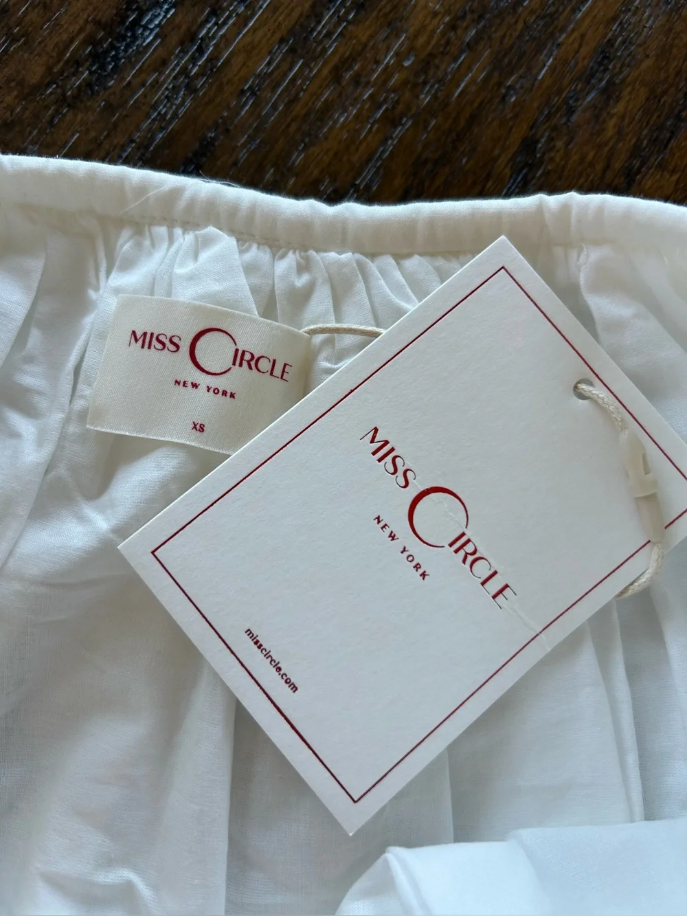 Miss Circle NWT White Cottagecore Prairie Milkmaid Cotton Poplin Skirt & Tank XS - Picture 6 of 11
